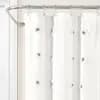 Lush Decor 72"x72" Boho Circle Tufted Yarn Dyed Eco Friendly Recycled Cotton Shower Curtain Gray - Lush Décor [72 Inches (H) x 72 Inches (W), 1 Pounds, Plain Weave]