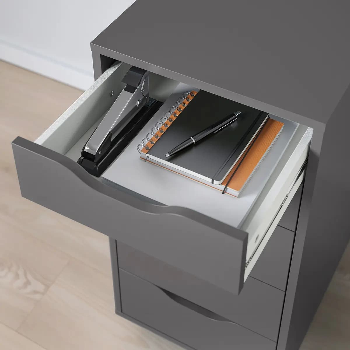 IKEA ALEX Drawer unit, dark gray [Width 14 1/8 ", Depth 22 7/8 ", Height 27 1/2 "]