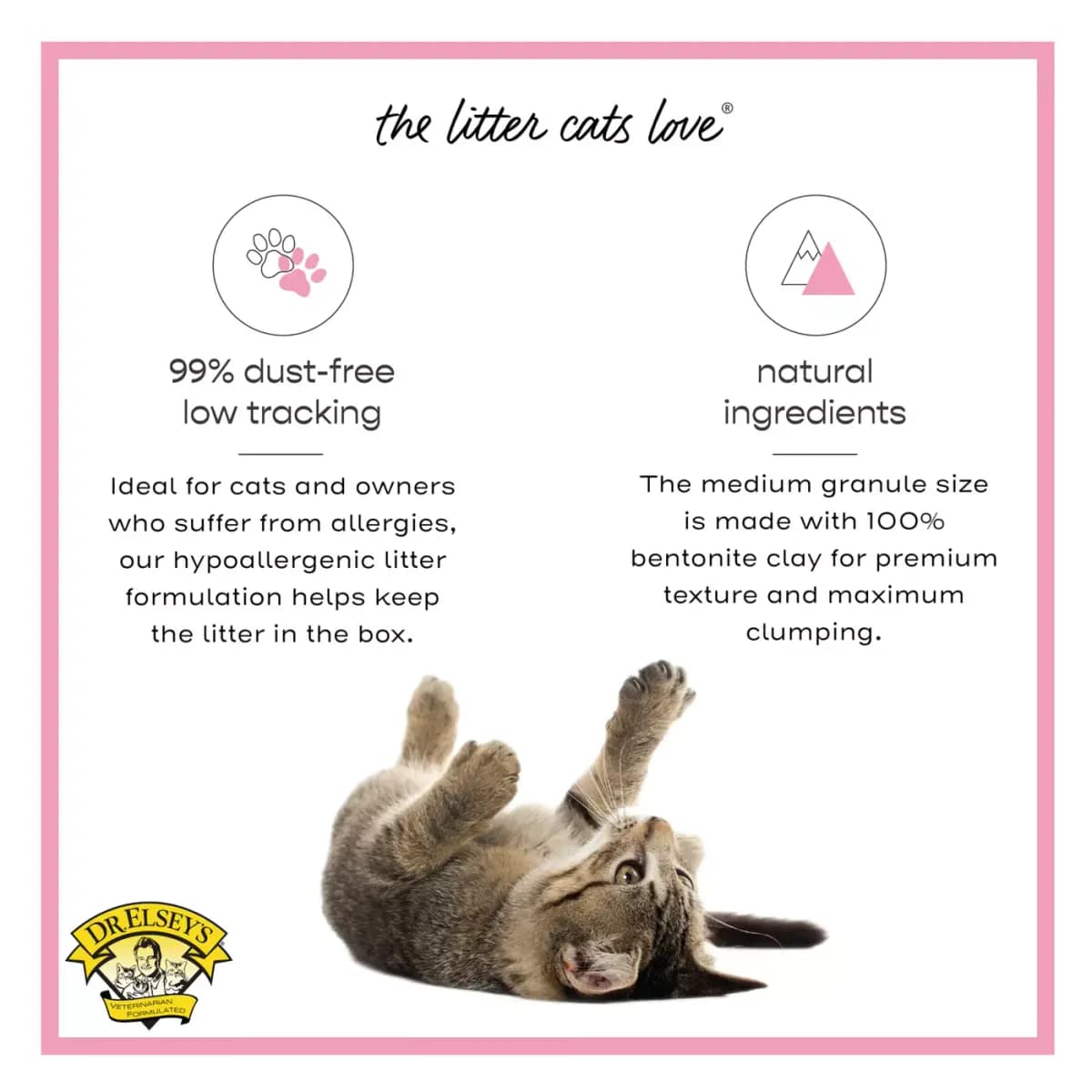 Dr. Elsey's Precious Cat Kitten Attract Clumping Multi-Cat Clay Cat Litter - Low Dust [Species Cat, Brand Dr. Elsey's, Life Stage Kitten, Nutritional Benefits General Health]
