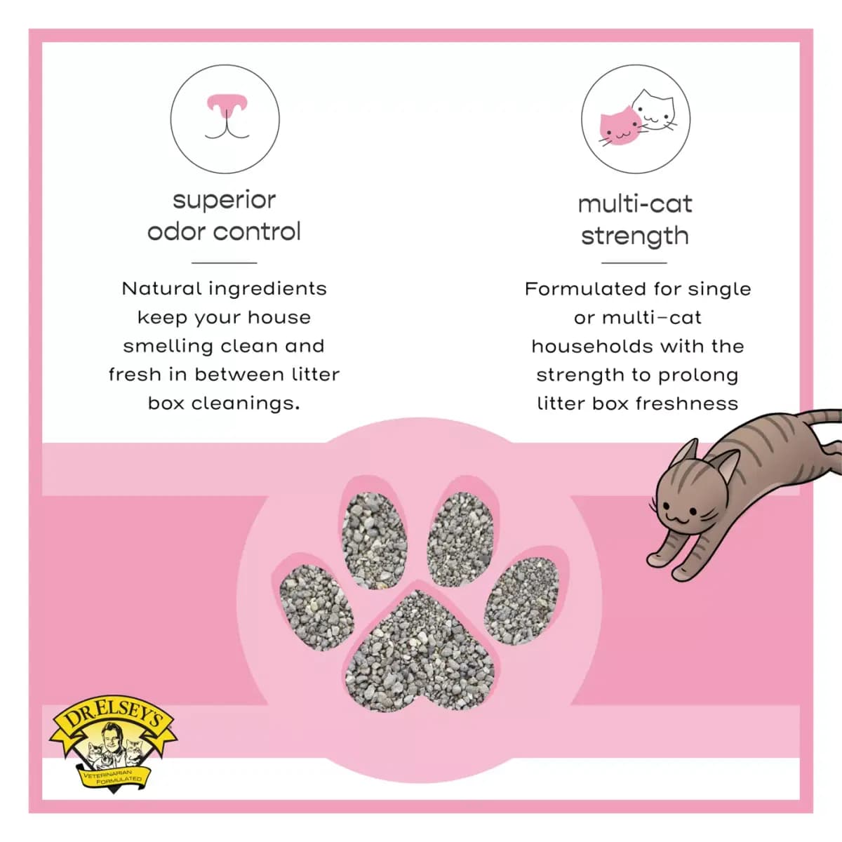 Dr. Elsey's Precious Cat Kitten Attract Clumping Multi-Cat Clay Cat Litter - Low Dust [Species Cat, Brand Dr. Elsey's, Life Stage Kitten, Nutritional Benefits General Health]