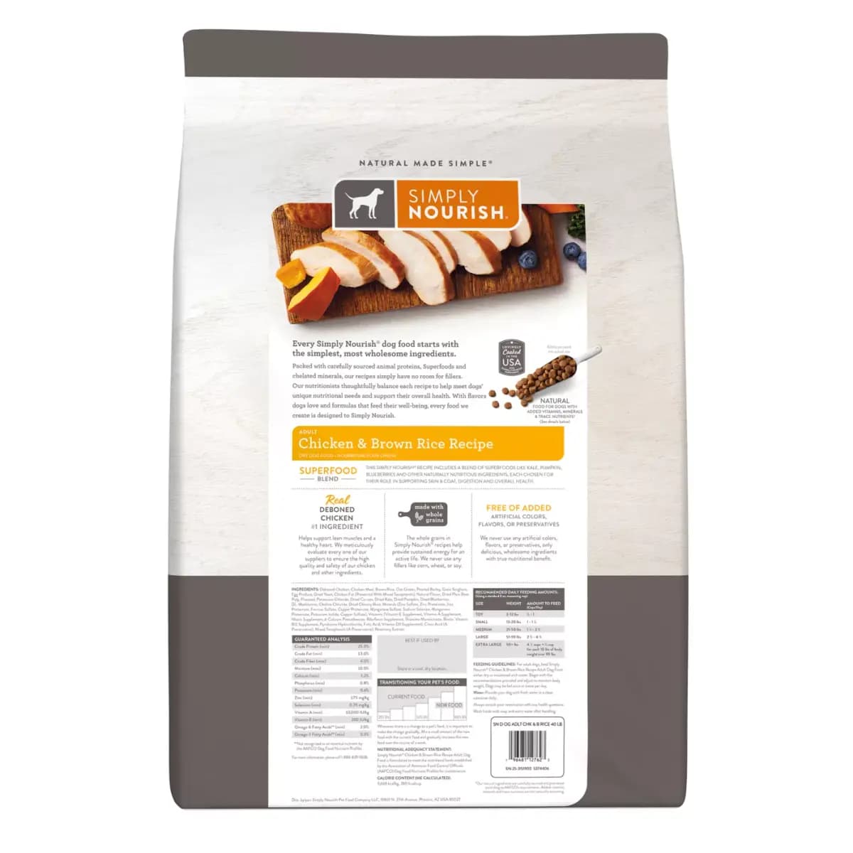Simply Nourish Original Adult Dry Dog Food - Chicken & Brown Rice [Brand Simply Nourish®, Food Type Dry, Life Stage Adult, Flavor Chicken & Brown Rice]