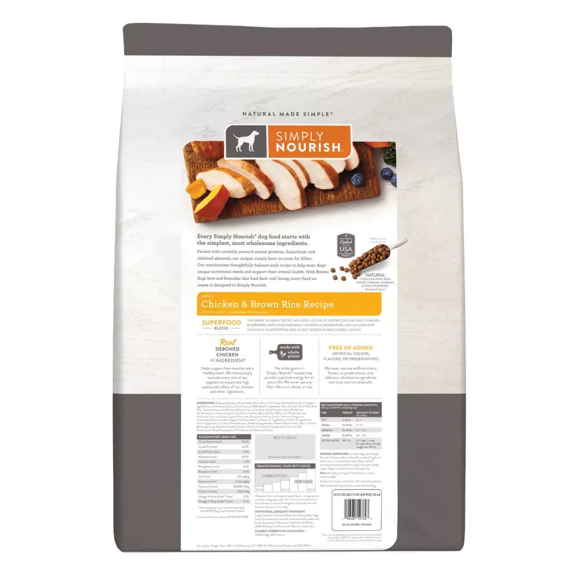 Simply Nourish Original Adult Dry Dog Food - Chicken & Brown Rice [Brand Simply Nourish®, Food Type Dry, Life Stage Adult, Flavor Chicken & Brown Rice]