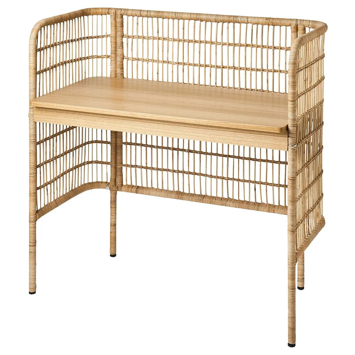 IKEA FRYKSÅS Desk, rattan [Width 43 1/4 ", Depth 21 1/8 ", Height 29 7/8 "]