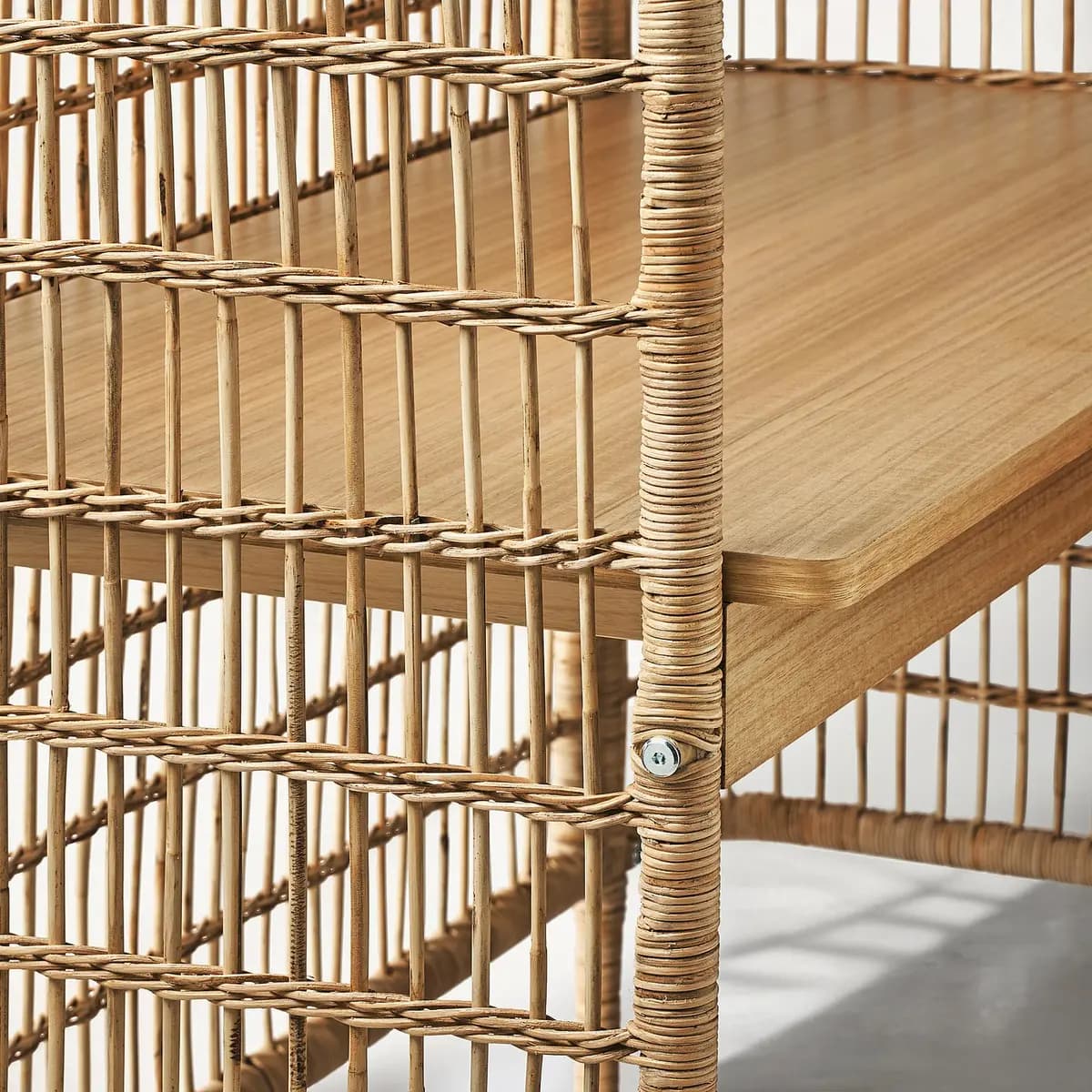 IKEA FRYKSÅS Desk, rattan [Width 43 1/4 ", Depth 21 1/8 ", Height 29 7/8 "]