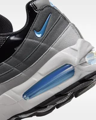Nike Air Max 95 Big Bubble Men's Shoes Black/Grey Fog/Anthracite/Football Blue [Black/Grey Fog/Anthracite/Football Blue, M 6 / W 7.5, M 6.5 / W 8, M 7 / W 8.5, M 7.5 / W 9, M 8 / W