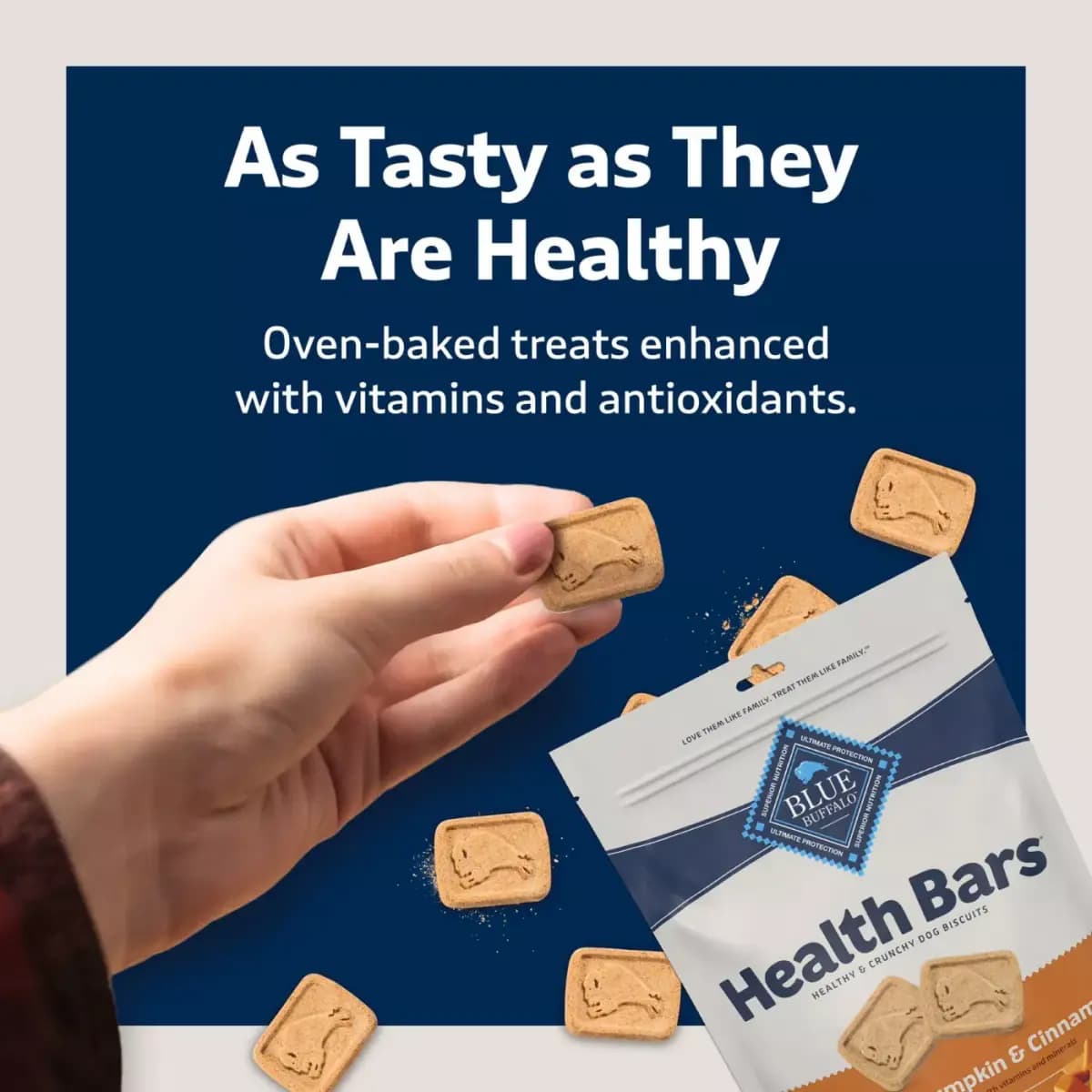 Blue Buffalo® Health Bars Pumpkin & Cinnamon Crunchy Dog Treats - 16 oz [Species Dog, Brand Blue Buffalo Health Bars, Food Type Treat, Breed Size All]
