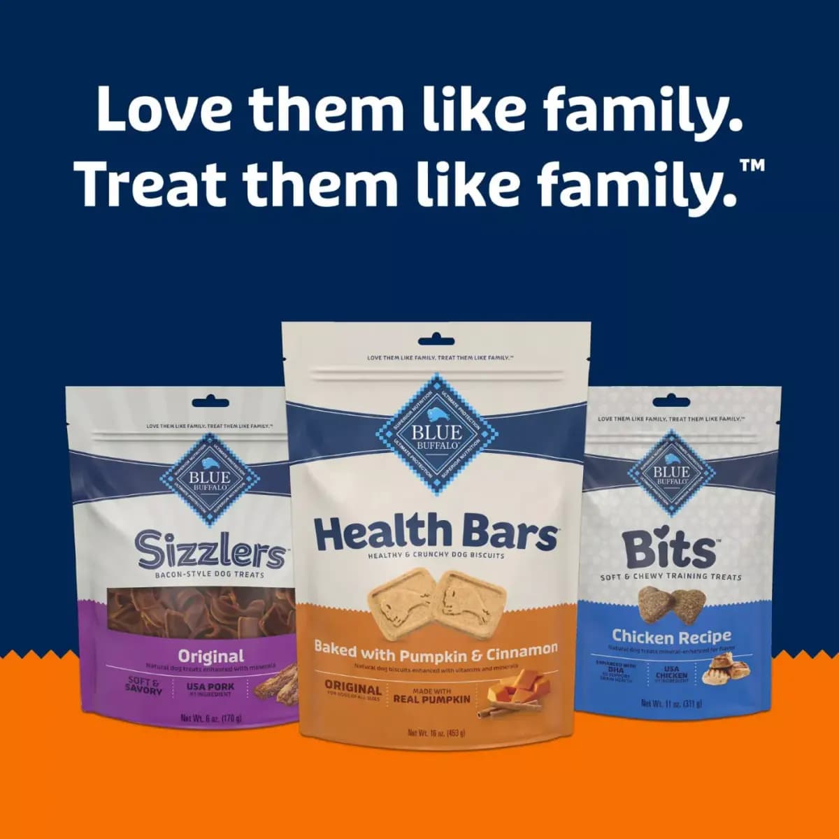Blue Buffalo® Health Bars Pumpkin & Cinnamon Crunchy Dog Treats - 16 oz [Species Dog, Brand Blue Buffalo Health Bars, Food Type Treat, Breed Size All]