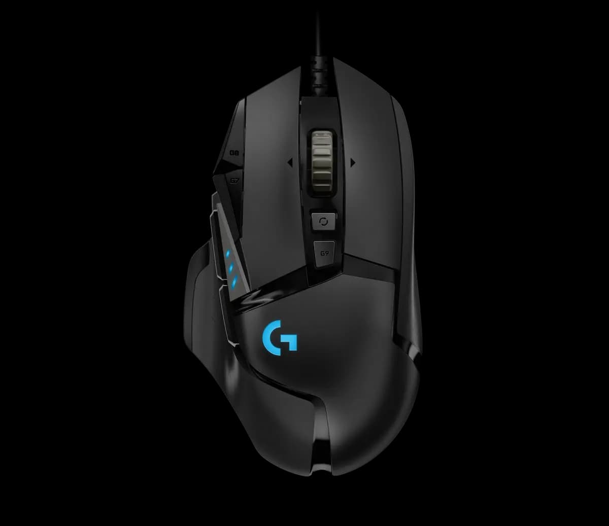 Logitech G502 - Black [1.57 in (40 mm), 2.95 in (75 mm), 5.17 in (131.2 mm)]