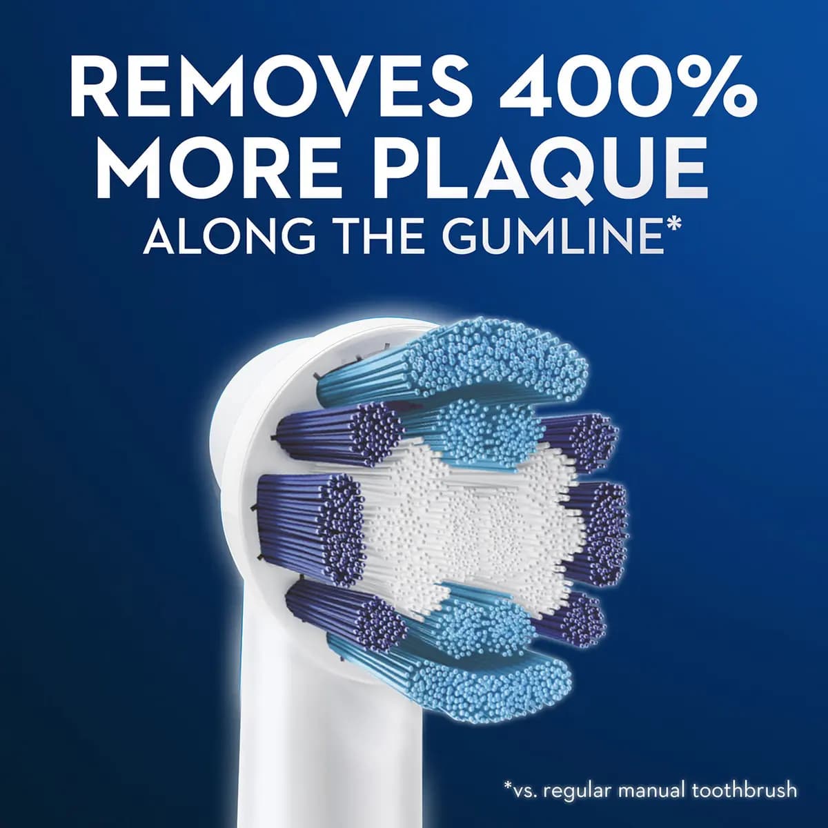 Oral-B Precision Clean X-Filament Replacement Brush Heads, 2 Count [Optimal tooth coverage and tooth-by-tooth cleaning with specially engineered bristles, Removes 400% more plaque 