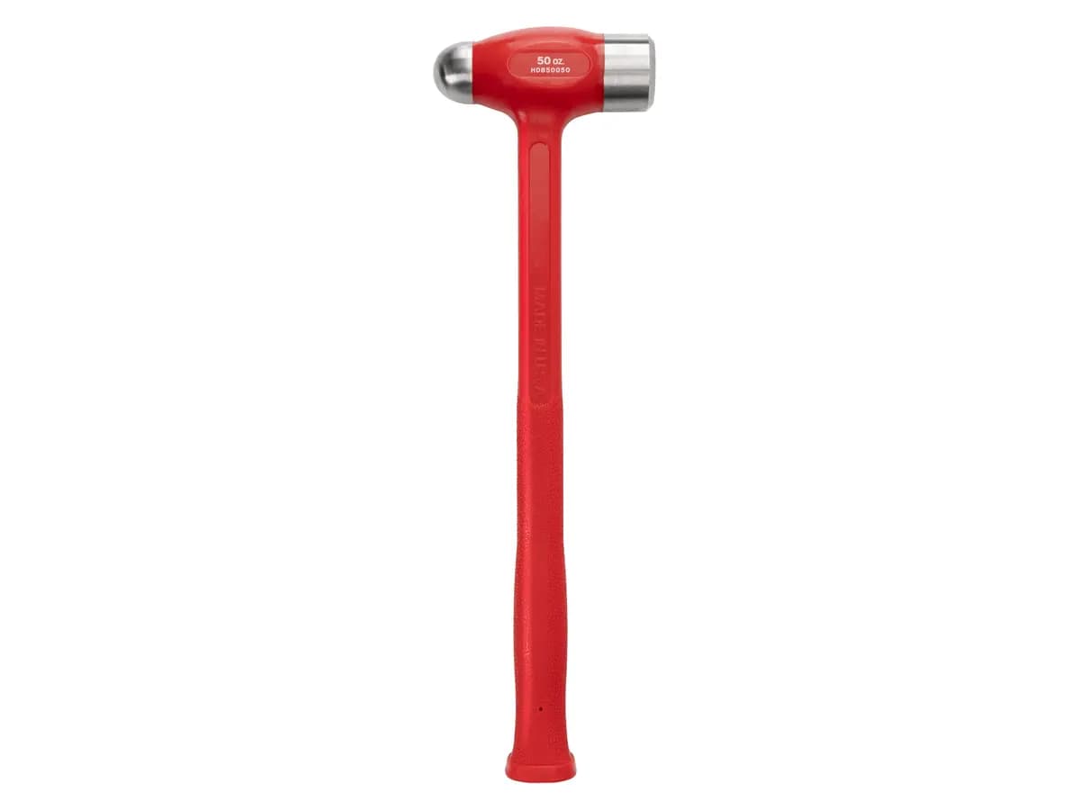 TEKTON 50 oz. Long Handle Ball Peen Dead Blow Hammer [A. Length (in.) 16.5, B. Width (in.) 4.9, C. Height (in.) 1.8]