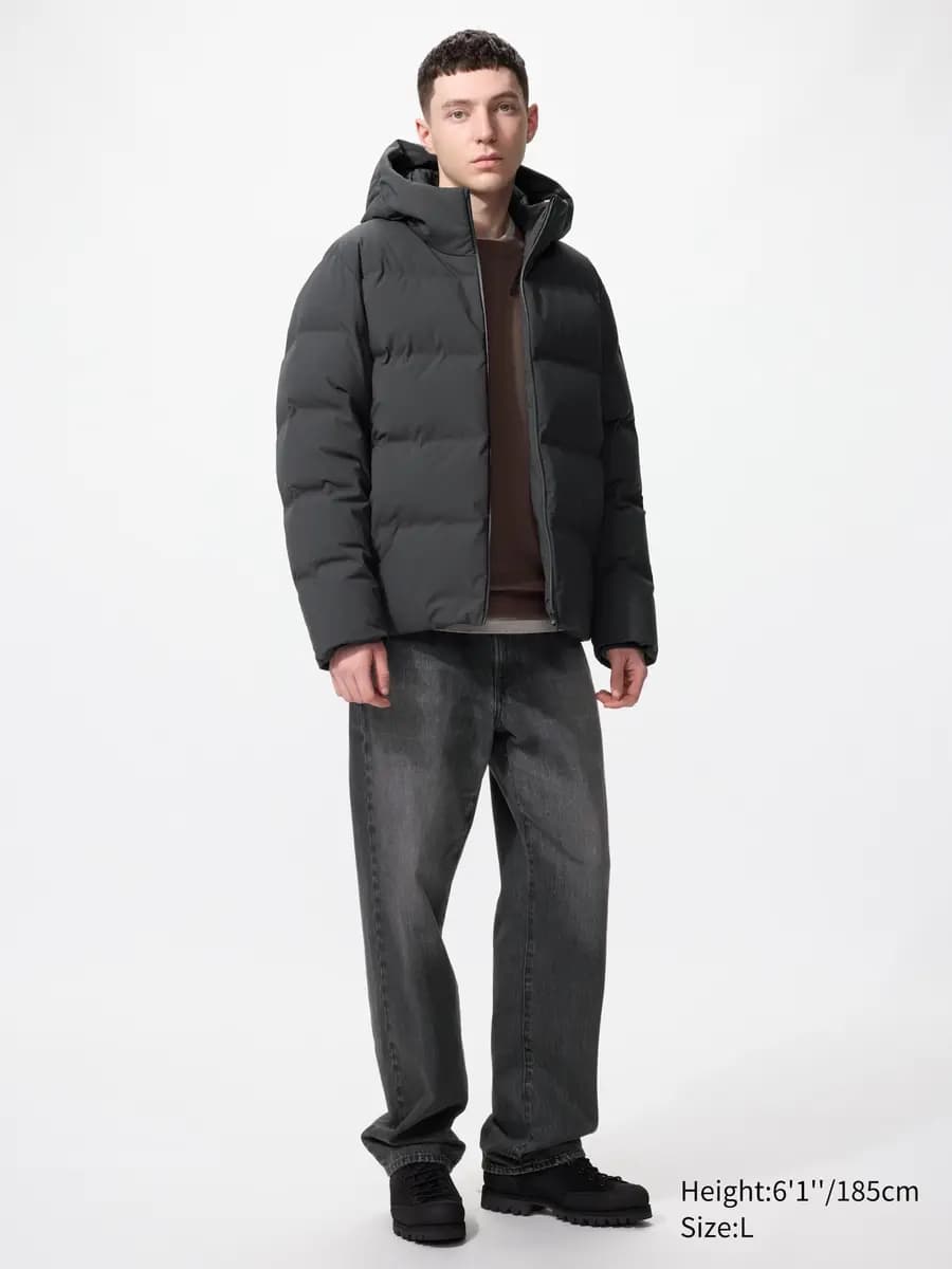 Uniqlo Seamless Down Parka Black [Imported, Hand wash cold, Do not dry clean, Premium down insulation for lightweight warmth.]