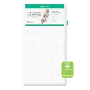 Newton Essential Crib Mattress - White [Dimensions (Overall) 52 Inches (L), 28 Inches (W), Weight 11 Pounds, Suggested Age 0-3 Years, Fill Material 100% Polyethylene]
