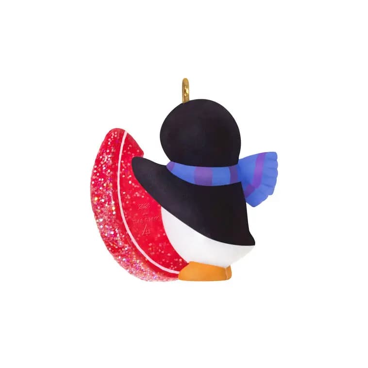 Mini Petite Penguins A Sweet Treat Ornament, 1" [MINIATURE 1 x 1 x 0.5, Plastic ornament with hanger attachm, One 2026 miniature Hallmark Keepsake, 11th in the Petite Penguins Keep