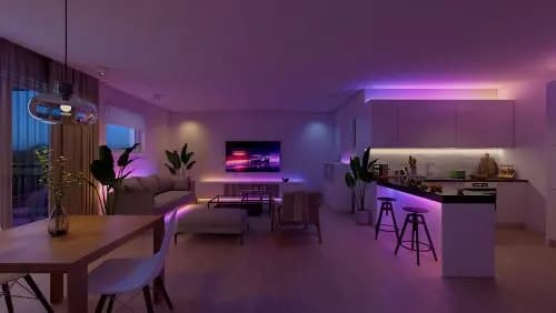 Philips Hue 16 ft Essential Gradient LED strip light [Length 196-7/8 inch, Operational humidity IP20: suitable for use in indooor, Input Voltage 220V-240V]
