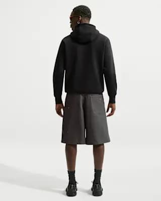 Nike Sportswear Club Men's Fleece Hoodie Black/Black/Safety Orange [Body: 80% cotton/20% polyester. Hood lining: 80% cotton/20% polyester., Machine wash, XS-4XL Tall]