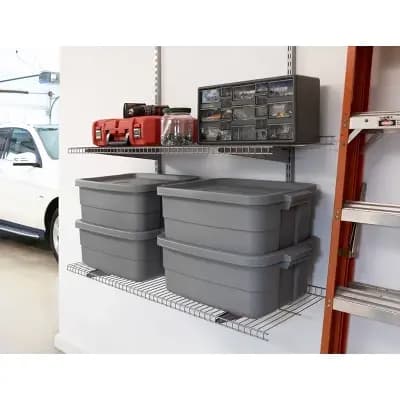 Rubbermaid 10gal Roughneck Storage Tote Gray [40 Quart, Polyethylene, Care Instructions Not Provided]