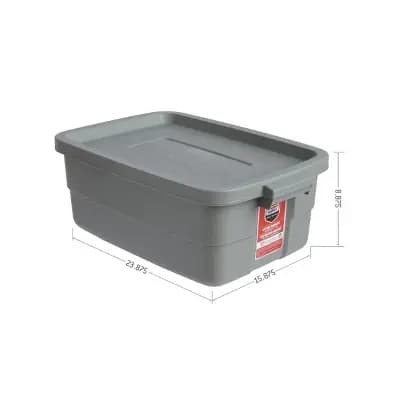 Rubbermaid 10gal Roughneck Storage Tote Gray [40 Quart, Polyethylene, Care Instructions Not Provided]
