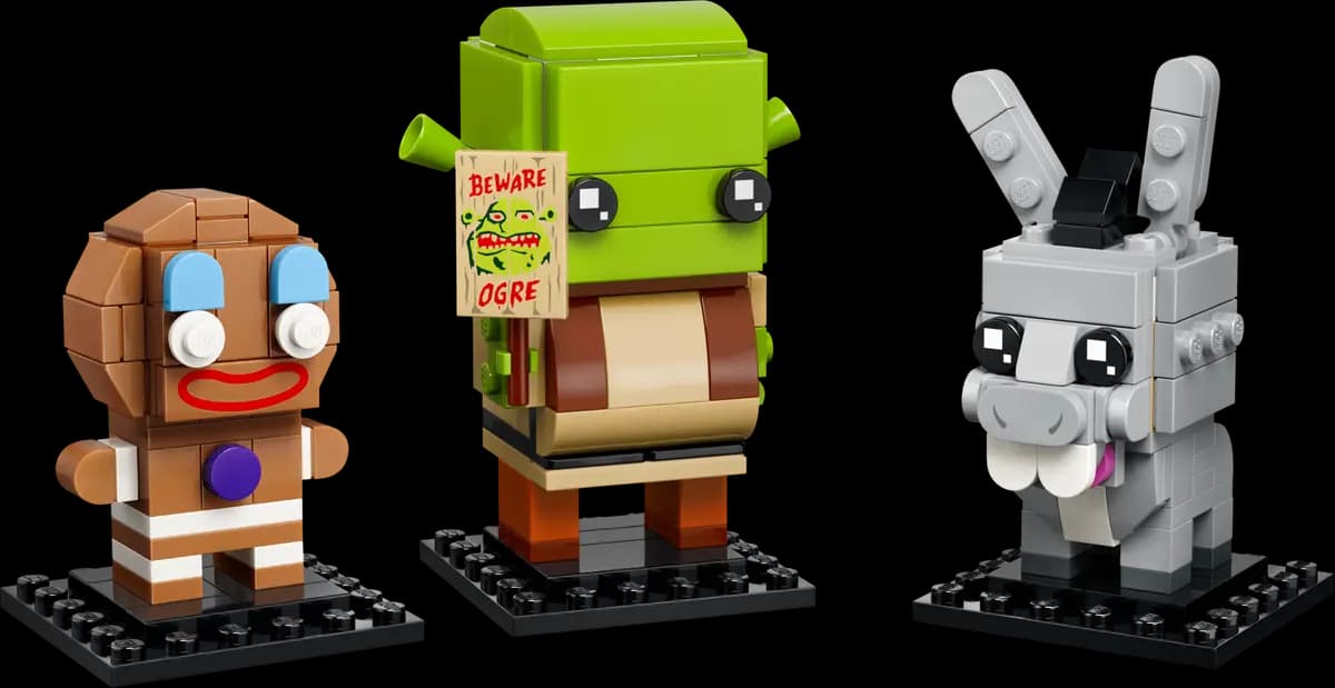 LEGO Shrek, Donkey & Gingy Figures 40923 [259 pieces, ages 10+, BrickHeadz]