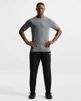 Nike Pro Training Men's Dri-FIT Short-Sleeve Top Smoke Grey/Black [100% polyester, Machine wash, XS-4XL]