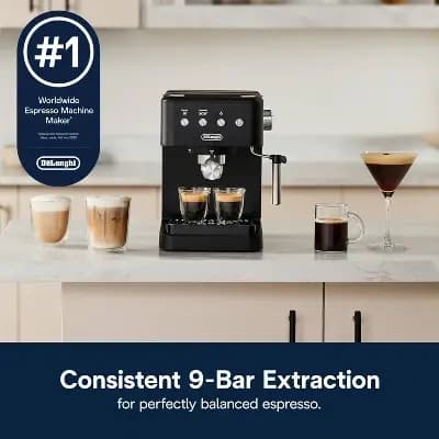 DeLonghi Classic Espresso Machine Black Edition [1350 Watts, Electric, 9 Pounds]