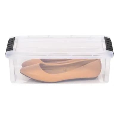 IRIS 5.75qt Stack and Pull Storage Bin with Lid Clear: Portable, Stackable, Transparent Plastic Utility Tubs [5.75 Quart, Plastic, Care Instructions Not Provided]