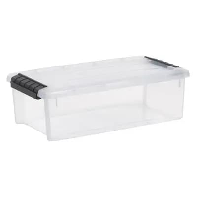 IRIS 5.75qt Stack and Pull Storage Bin with Lid Clear: Portable, Stackable, Transparent Plastic Utility Tubs [5.75 Quart, Plastic, Care Instructions Not Provided]