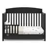 Graco Benton 5-in-1 Convertible Crib with Drawer - Black [Dimensions (Overall) 41.69 inches (H) x 54.72 inches (W) x 29, Weight 44 pounds, Holds up to 50 pounds, Material Wood (Fra