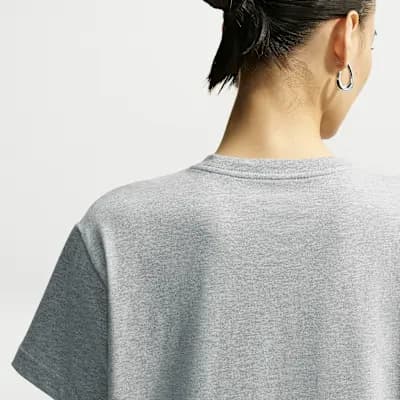 Nike Sportswear Classic Women's Oversized T-Shirt Dark Grey Heather [Dark Grey Heather, Ribbed collar, 100% cotton]