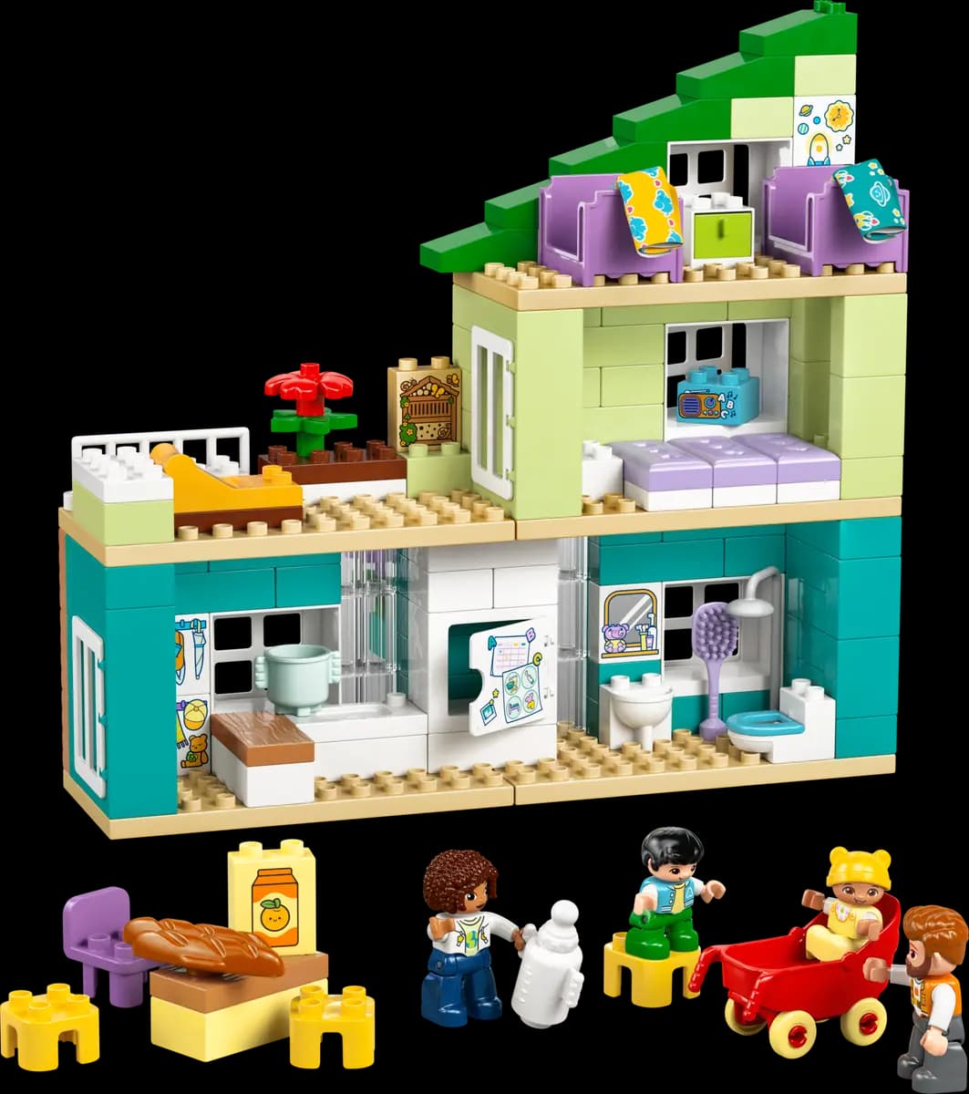 LEGO 3 in 1 Modern Family House with Figures 10470 [166 pieces, ages 2+, DUPLOÃƒÆ’Ã†â€™ÃƒÂ¢Ã¢â€šÂ¬Ã…Â¡ÃƒÆ’Ã¢â‚¬Å¡Ãƒâ€šÃ‚Â®]