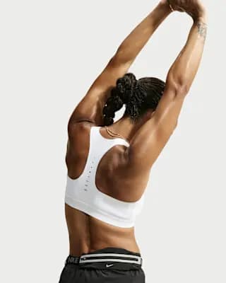 Nike Swift Women's High-Support Lightly Lined Sports Bra White [Body: 70% polyester/30% spandex, Machine Wash, XXS-XXL]