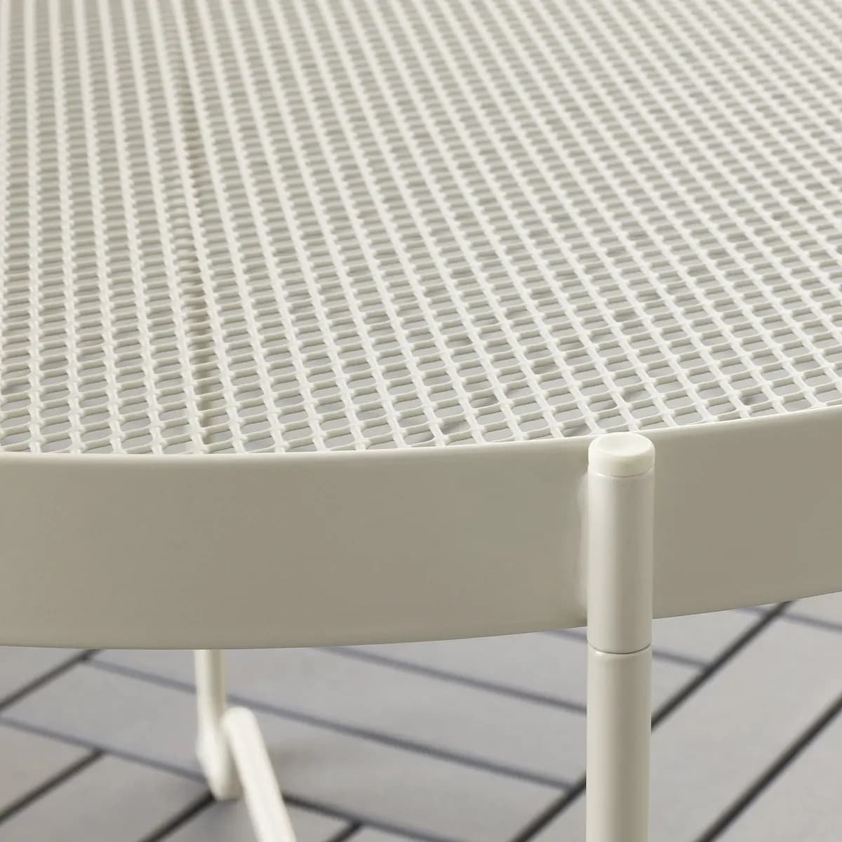IKEA KROKHOLMEN Coffee table, outdoor, beige [Height 17 3/8 ", Diameter 28 3/4 "]