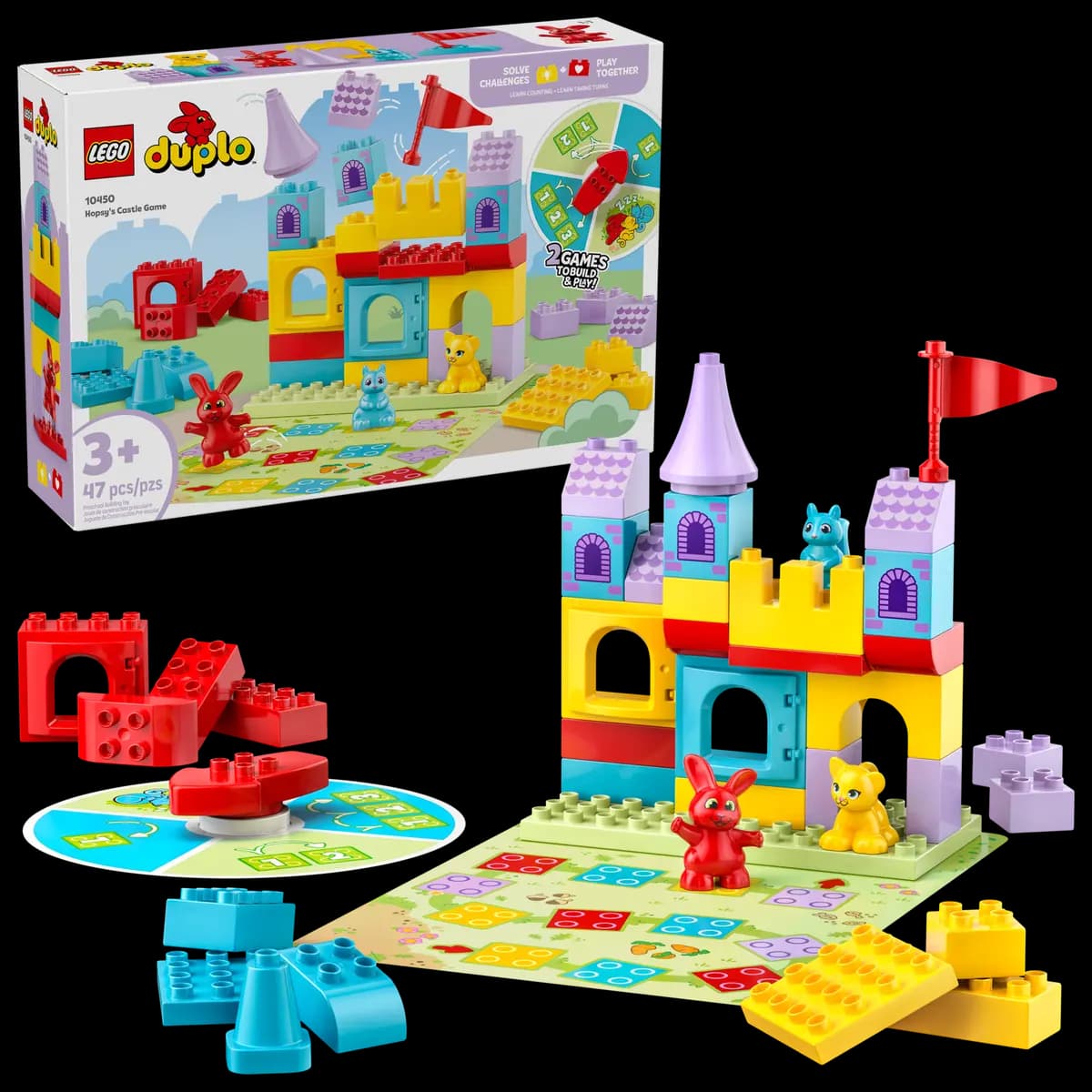 LEGO Hopsy's Castle Game 10450 [47 pieces, ages 3+, DUPLOÃƒÆ’Ã†â€™ÃƒÂ¢Ã¢â€šÂ¬Ã…Â¡ÃƒÆ’Ã¢â‚¬Å¡Ãƒâ€šÃ‚Â®]