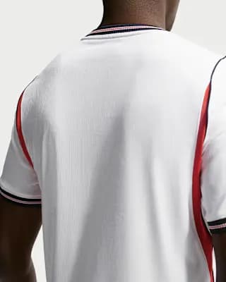 England National Team 2026 Stadium Home Men's Nike Dri-FIT Soccer Jersey White/Speed Red/Obsidian/Obsidian [100% polyester, Machine wash, XS-3XL]