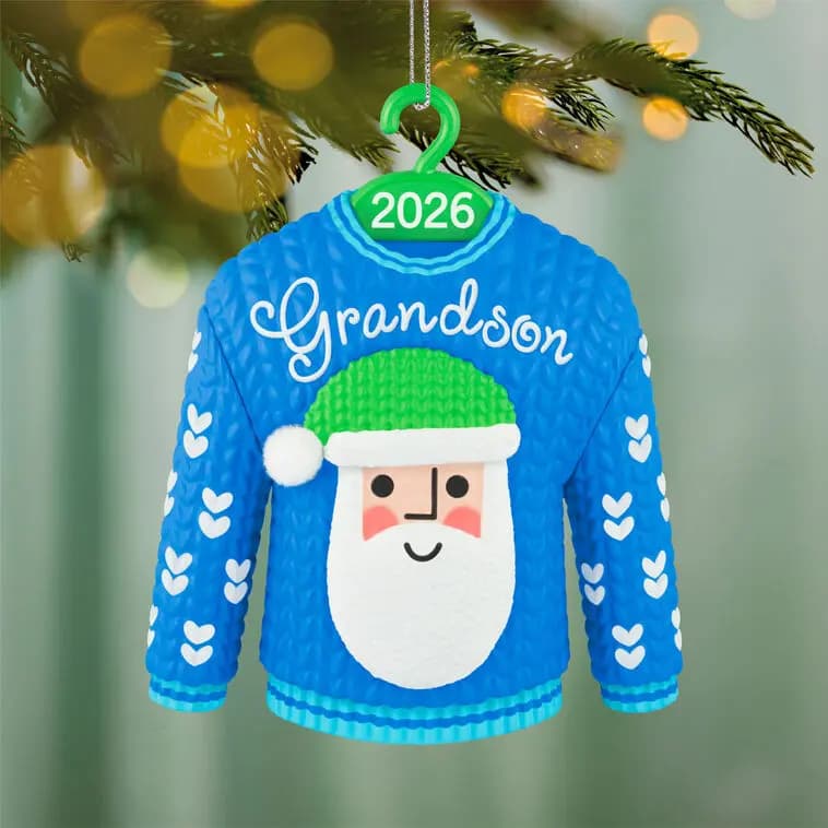 Granddaughter Snowman Sweater 2026 Ornament [Granddaughter 2026, 2.75 x 3.25 x 1.25, Plastic ornament with hanger attachm, One 2026 Hallmark Keepsake Christmas]