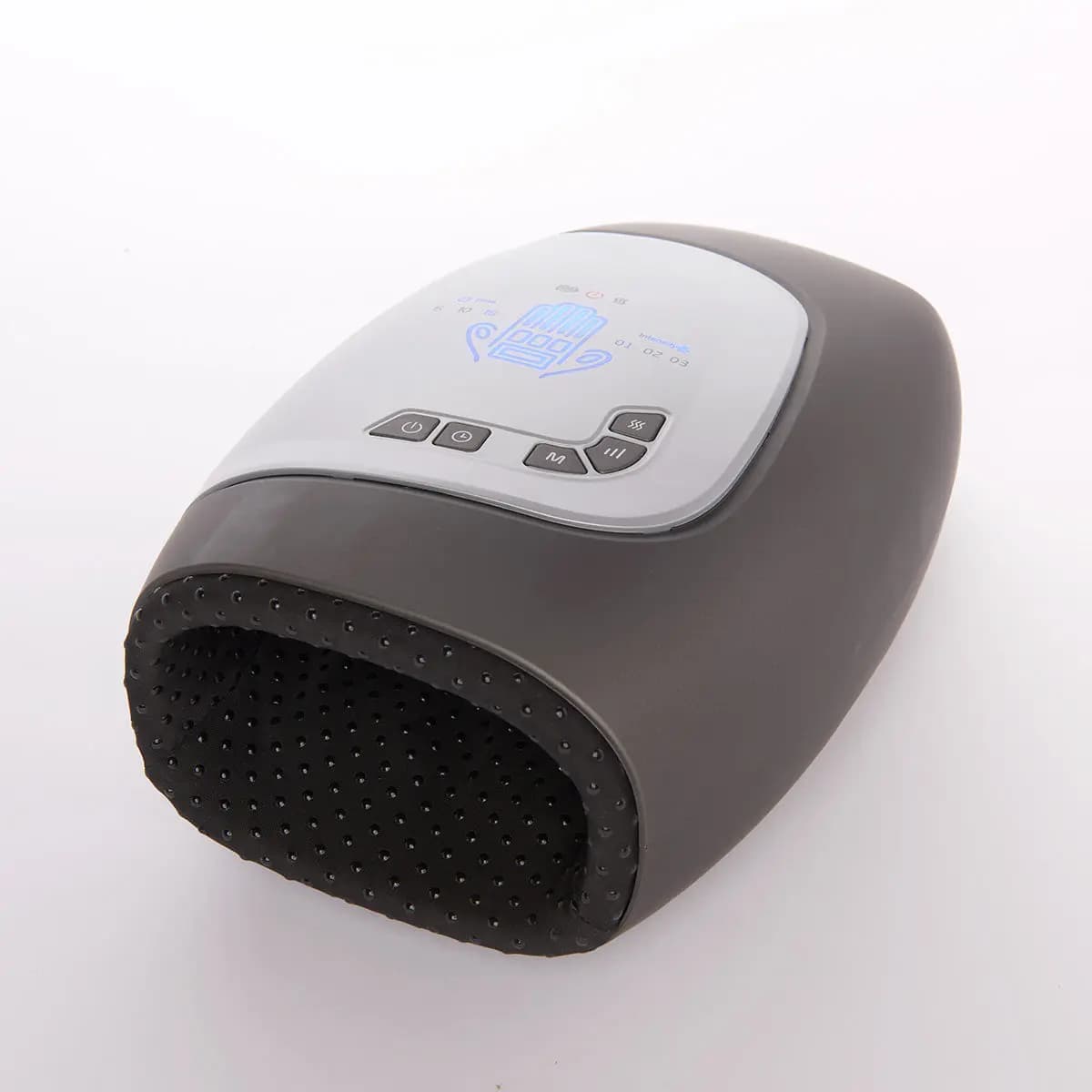 Sharper Image Total Hand Compression Massager [11.2" L x 7.6" W x 4.7" H, 2.5 lbs, Optional heat function for enhanced relaxation]