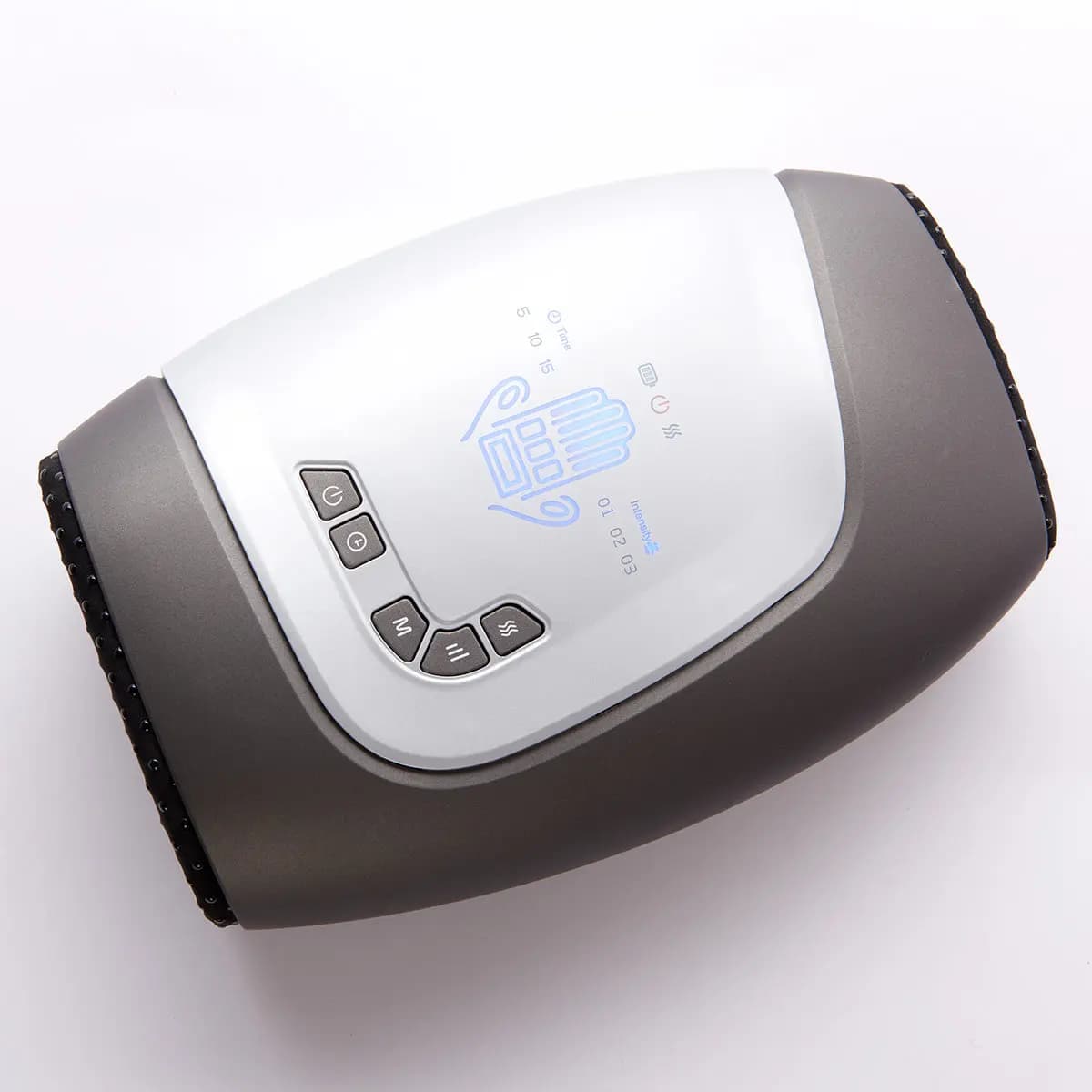 Sharper Image Total Hand Compression Massager [11.2" L x 7.6" W x 4.7" H, 2.5 lbs, Optional heat function for enhanced relaxation]