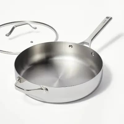 Figmint 5qt Stainless Steel Saute Pan Silver - Figmintâ„¢ [5 Quart, 12 Inches, 18/0 Stainless Steel]