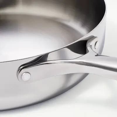 Figmint 5qt Stainless Steel Saute Pan Silver - Figmintâ„¢ [5 Quart, 12 Inches, 18/0 Stainless Steel]