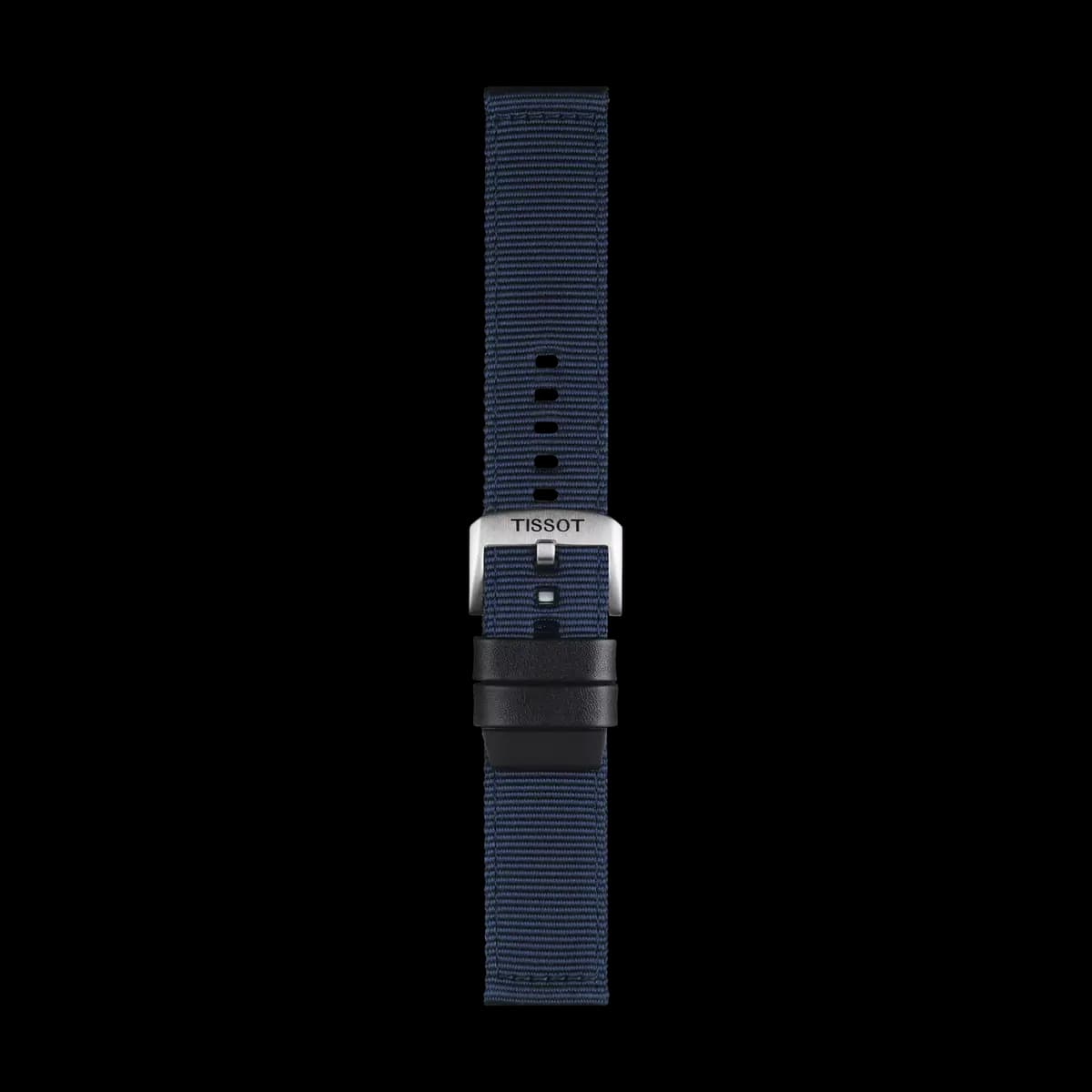 Tissot Official Blue Fabric Strap Lugs 22 mm [Leather, Blue, 22.00]