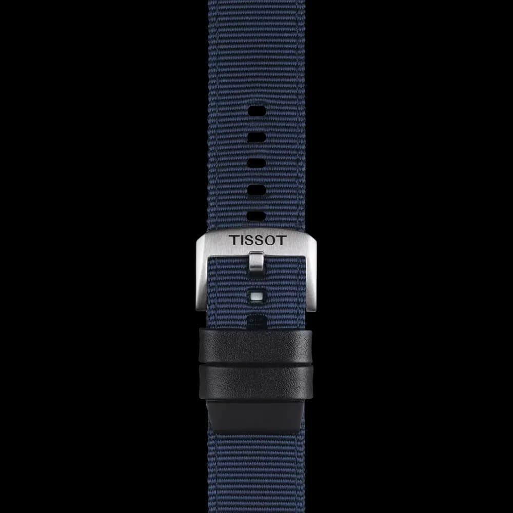 Tissot Official Blue Fabric Strap Lugs 22 mm [Leather, Blue, 22.00]
