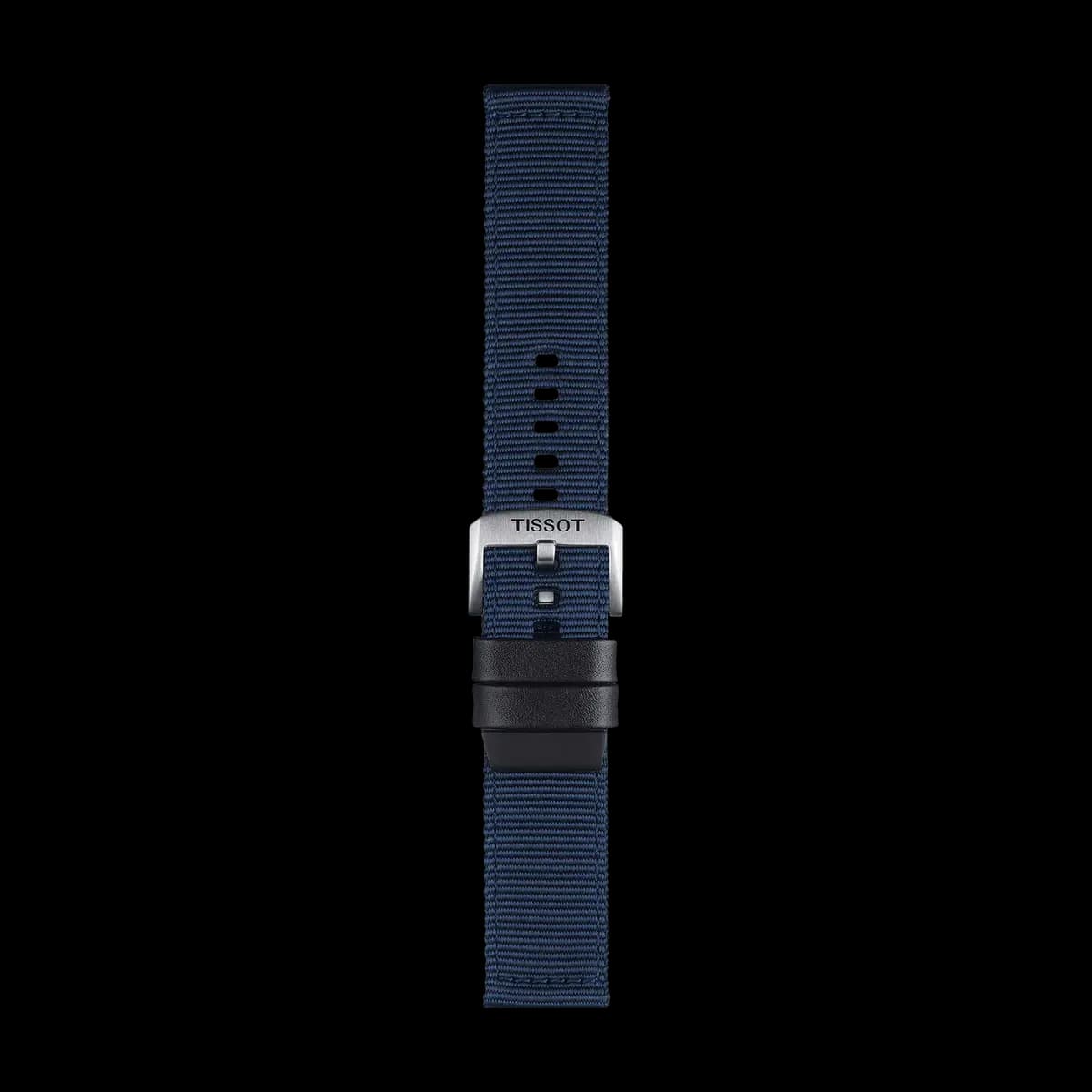 Tissot Official Blue Fabric Strap Lugs 22 mm [Leather, Blue, 22.00]
