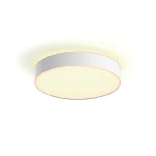 Philips Hue Enrave Medium Ceiling Light White - White Ambiance [Color temperature 2200-6500 K, Overall length 15 inch, Overall height 3-7/16 inch]