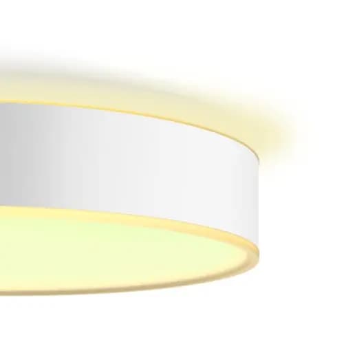 Philips Hue Enrave Medium Ceiling Light White - White Ambiance [Color temperature 2200-6500 K, Overall length 15 inch, Overall height 3-7/16 inch]