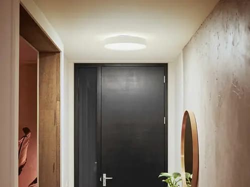 Philips Hue Enrave Medium Ceiling Light White - White Ambiance [Color temperature 2200-6500 K, Overall length 15 inch, Overall height 3-7/16 inch]