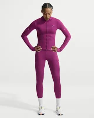 Nike Swift Women's High-Waisted 7/8 Running Leggings with Pockets True Berry [Body/Gusset lining: 75% polyester/25% spandex, Machine wash, XS (0–2)-XXL (20–22)]