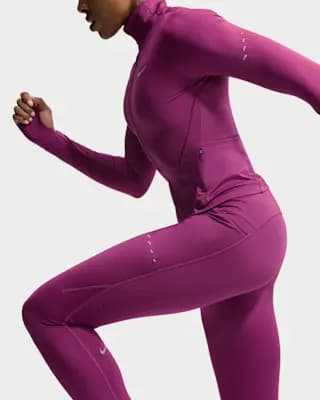 Nike Swift Women's High-Waisted 7/8 Running Leggings with Pockets True Berry [Body/Gusset lining: 75% polyester/25% spandex, Machine wash, XS (0–2)-XXL (20–22)]