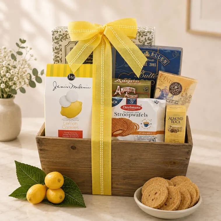 Lemon Breeze Gift Tote [10x6x14, Wood, Manufactured in a facility that also, 734038034515]