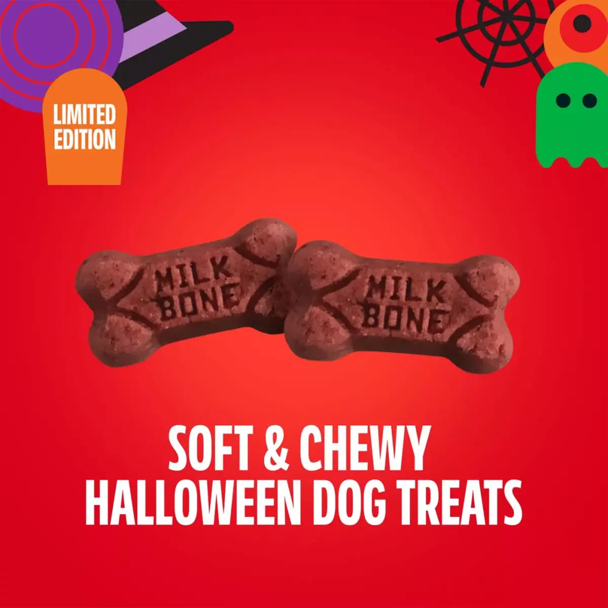 Milk-Bone Soft & Chewy Mini#s Graveyard Bones, Halloween Dog Treats, Beef & Filet Mignon Flavor [Species Dog, Brand Milk-Bone, Food Type Treat, Breed Size All]
