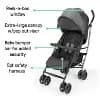 Ingenuity 3D Lite Jewel Compact Lightweight Stroller - Gray [Dimensions (Overall) 42.91 Inches (H) x 20.87 Inches (W) x 36, Weight 16.9 Pounds, Holds up to 50 Pounds, Dimensions (C