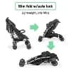 Ingenuity 3D Lite Jewel Compact Lightweight Stroller - Gray [Dimensions (Overall) 42.91 Inches (H) x 20.87 Inches (W) x 36, Weight 16.9 Pounds, Holds up to 50 Pounds, Dimensions (C